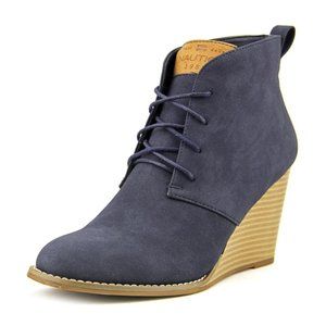 Nautica | Waterline Navy Blue Pull Tab Wedge Shoes